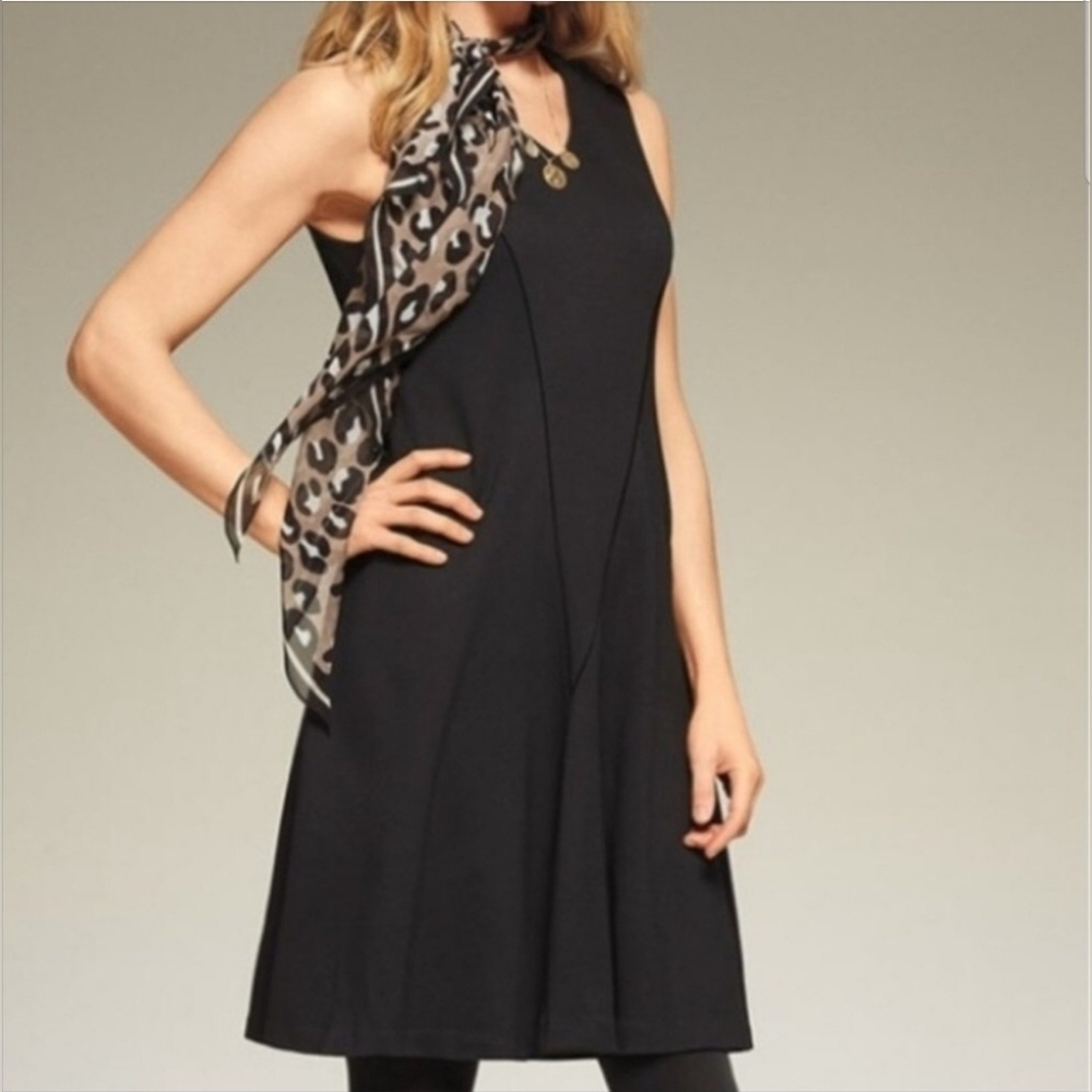 ❤️ NWOT! CABI PERFORMANCE FIT & FLARE BLACK SLEEVELESS DRESS, MEDIUM